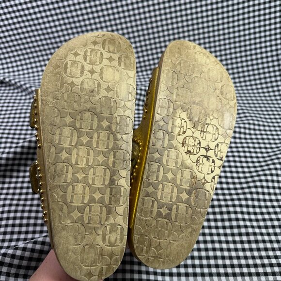 BIRKENSTOCK x Heidi Klum Ultra Rare Studded Gold Jeweled Arizona Sandal EU 37 - Picture 4 of 4
